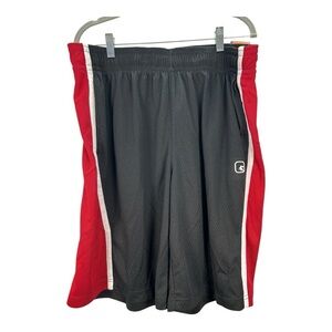 AND1 Men’s Basketball Shorts Black Red XL NWT Gym Workout Drawstring Activewear